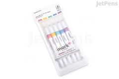 KOKUYO Mark+ 2 Way Marker Pen - 5 Color Set A