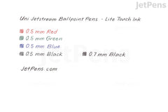 Uni Jetstream Lite Touch Ink Ballpoint Pen - 0.5 mm - Off Black Body - Black Ink