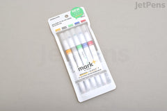 KOKUYO Mark+ 2 Way Marker Pen - 5 Color Set B
