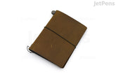 TRAVELER'S COMPANY TRAVELER'S notebook Starter Kit - Passport Size - Olive Leather