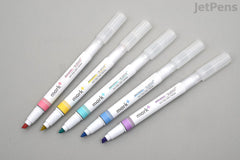 KOKUYO Mark+ 2 Way Marker Pen - 5 Color Set A