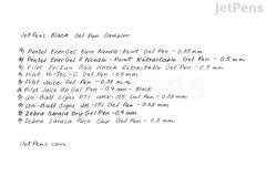 JetPens Black Gel Pen Sampler