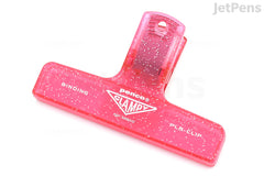 Penco Plastic Clampy Clip - Glitter Pink