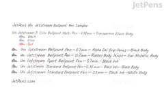 JetPens Uni Jetstream Ballpoint Pen Sampler - Black