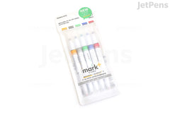 KOKUYO Mark+ 2 Way Marker Pen - 5 Color Set B