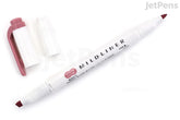 Zebra Mildliner Double-Sided Highlighter - Fine / Bold - Mild Smoke Red