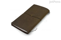 TRAVELER'S COMPANY TRAVELER'S notebook Starter Kit - Regular Size - Olive Leather