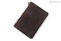 TRAVELER'S COMPANY TRAVELER'S notebook Starter Kit - Passport Size - Brown Leather