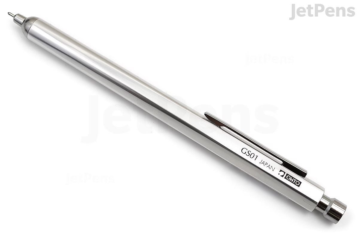 OHTO GS01 Ballpoint Pen - 0.7 mm - Silver - Black Ink
