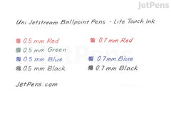 Uni Jetstream Lite Touch Ink Ballpoint Pen - 0.5 mm - Abyss Green Body - Black Ink - Limited Edition
