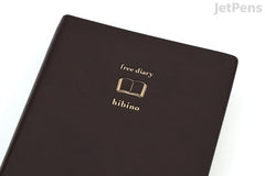 Midori Free Diary Hibino - Undated Daily - A6 - Brown