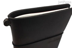 TRAVELER'S COMPANY TRAVELER'S notebook Starter Kit - Passport Size - Black Leather