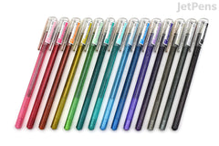 Pentel Hybrid Dual Metallic Gel Pen - 1.0 mm - Original & Fantasy - 14 Color Set