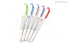 Zebra Mildliner Double-Sided Highlighter - Fine / Bold - 5 Cool & Refined Color Set