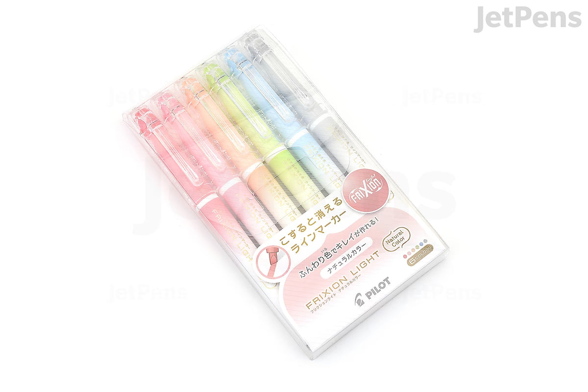 Pilot FriXion Light Natural Color Erasable Highlighter - 6 Color Set