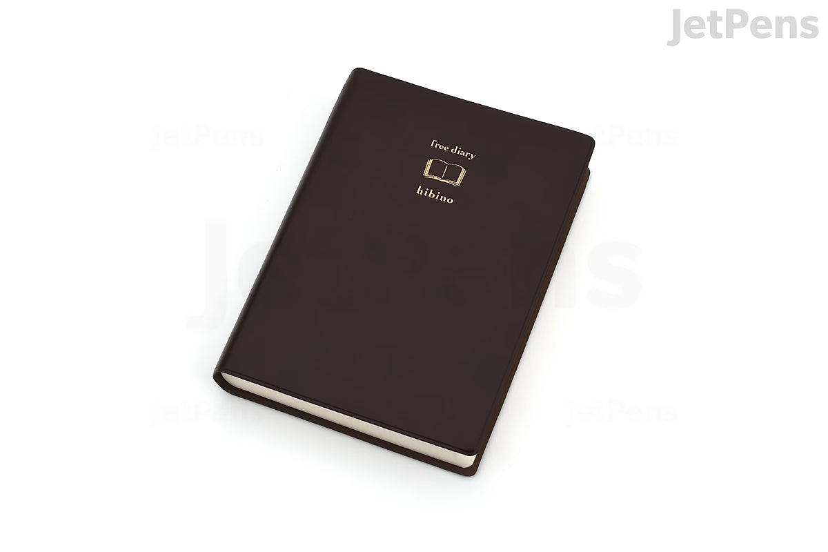 Midori Free Diary Hibino - Undated Daily - A6 - Brown