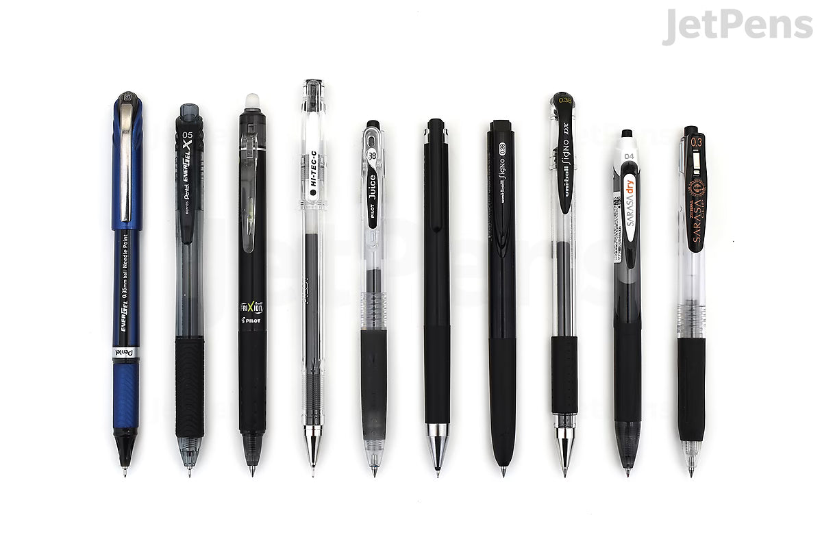 JetPens Black Gel Pen Sampler