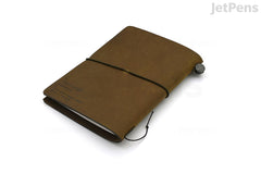 TRAVELER'S COMPANY TRAVELER'S notebook Starter Kit - Passport Size - Olive Leather