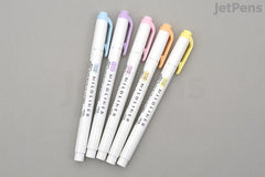 Zebra Mildliner Double-Sided Highlighter - Fine / Bold - 5 Gentle Color Set