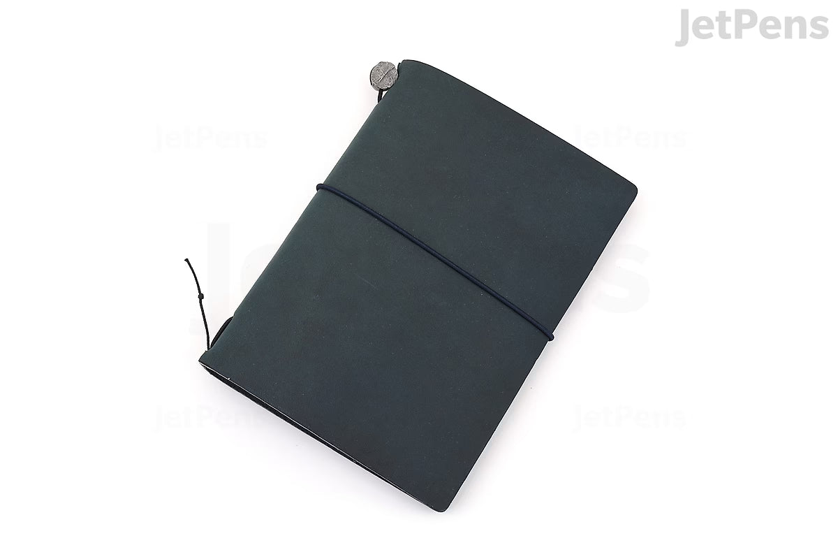 TRAVELER'S COMPANY TRAVELER'S notebook Starter Kit - Passport Size - Blue Leather