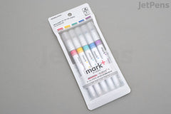 KOKUYO Mark+ 2 Way Marker Pen - 5 Color Set A