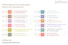 JetPens Recommended Hobonichi Techo Gel Pen Sampler - Original & Cousin Matching Colors