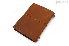 TRAVELER'S COMPANY TRAVELER'S notebook Starter Kit - Passport Size - Camel Leather
